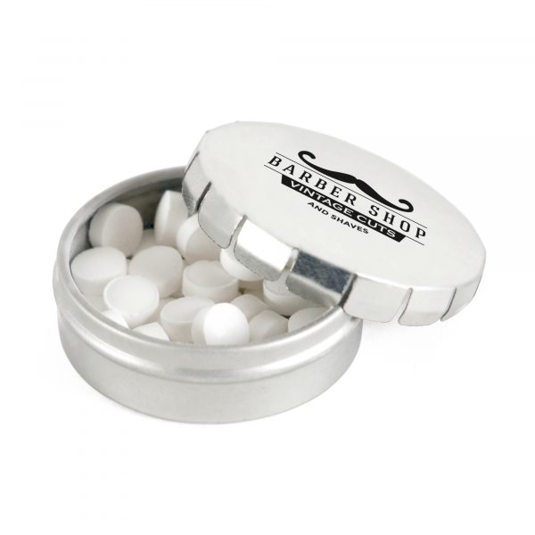 Click clack mint tin containing approx. 40 mini European mini mints (approx. 5g).