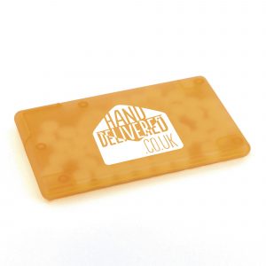 Plastic business card shaped holder containing approx. 50 sugar free Chinese mints. Available in 10 colours.
