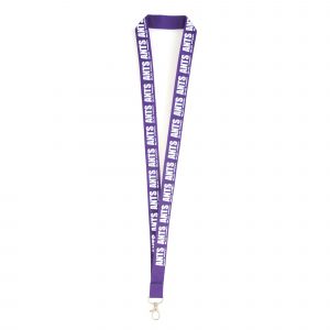Polyester lanyard with metal hook. Size: 900 x 15mm. Also available in 10, 20 or 25 mm width.