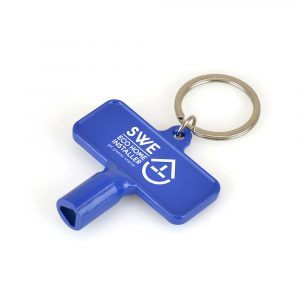 Metal meter keyring with split keyring attachment. An ideal giveaway fir gas, electric and housing companies. Pantone Matched