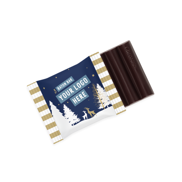 Winter Collection – 3 Baton Bar - Vegan Dark Chocolate - 71% Cocoa
