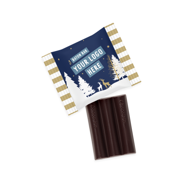 Winter Collection – 3 Baton Bar - Vegan Dark Chocolate - 71% Cocoa