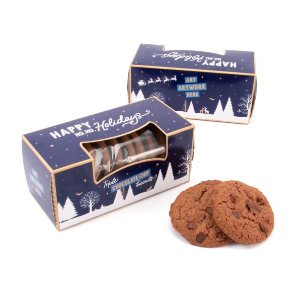 Winter Collection – Eco Biscuit Box - Triple Chocolate Chip Biscuits