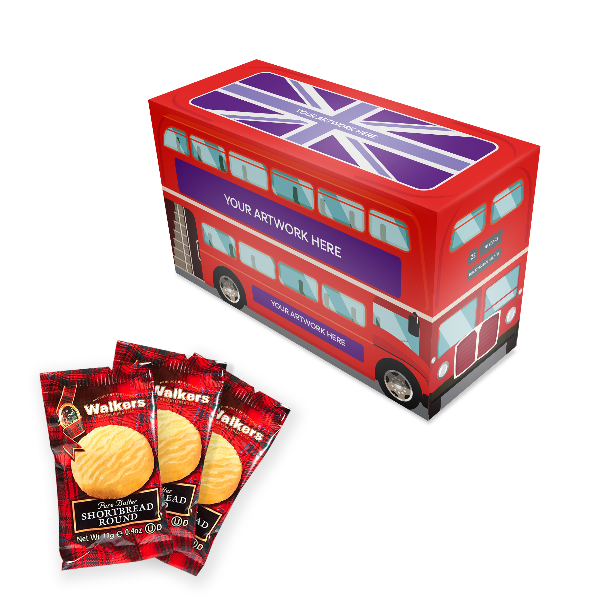 Eco Range – Eco Bus Box - Mini Shortbread Biscuits - X5