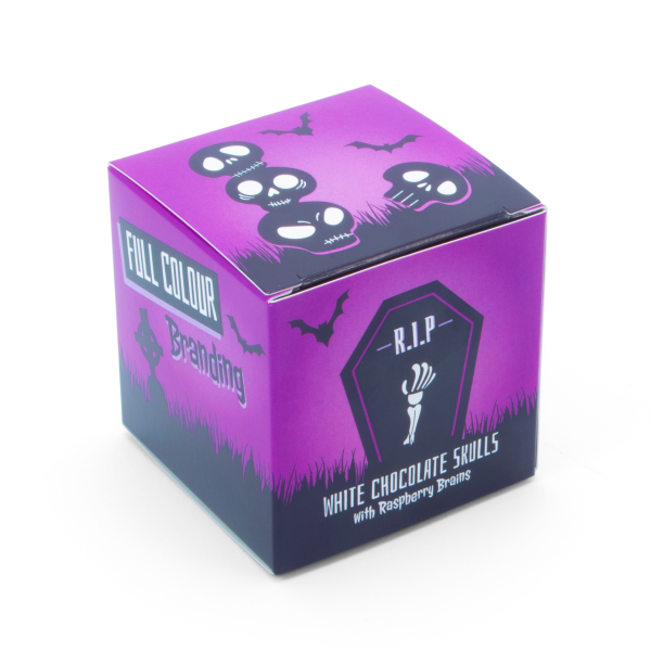 Halloween – Eco Cube - White Chocolate Skulls - x4