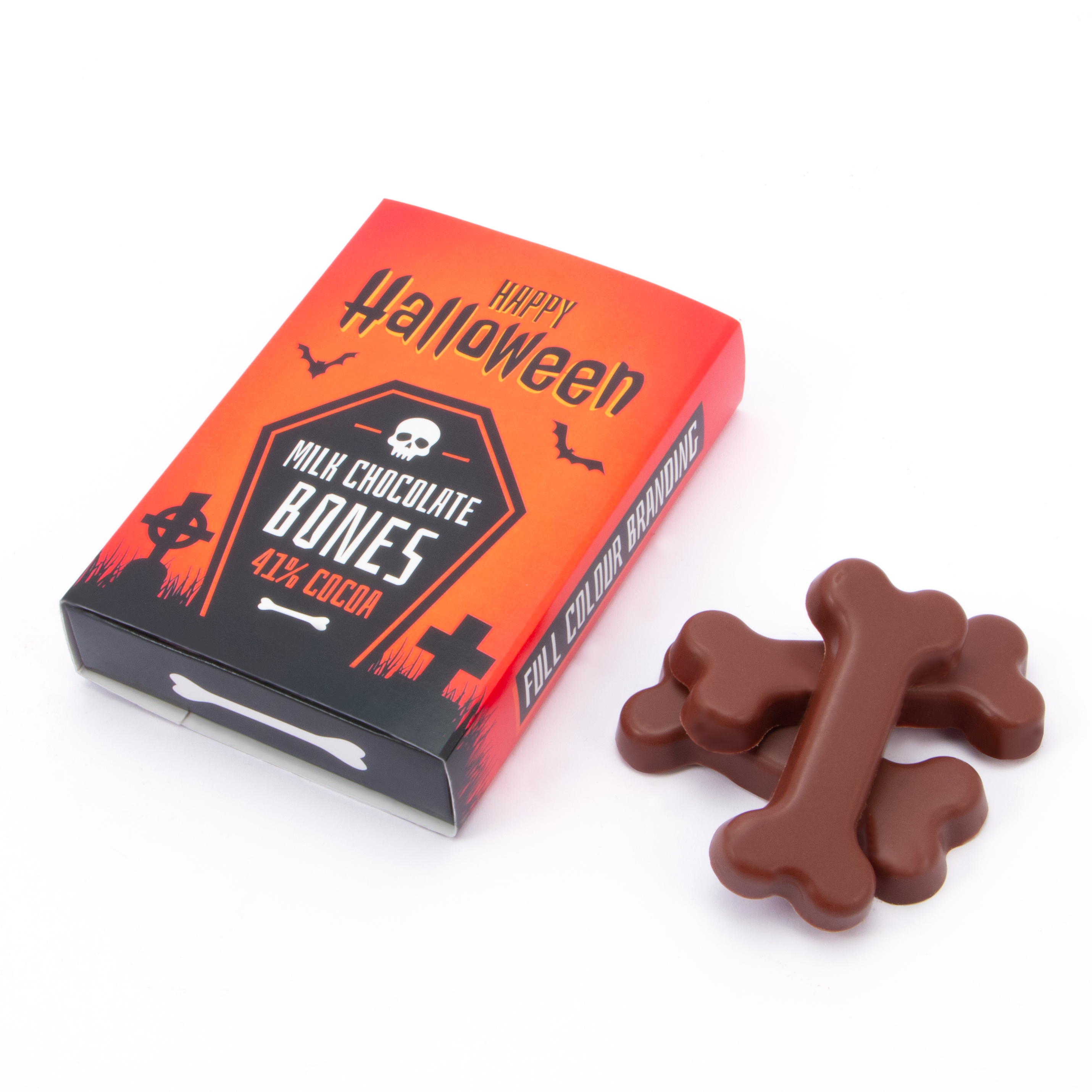 Halloween – Large Eco Matchbox - Milk Chocolate Bones