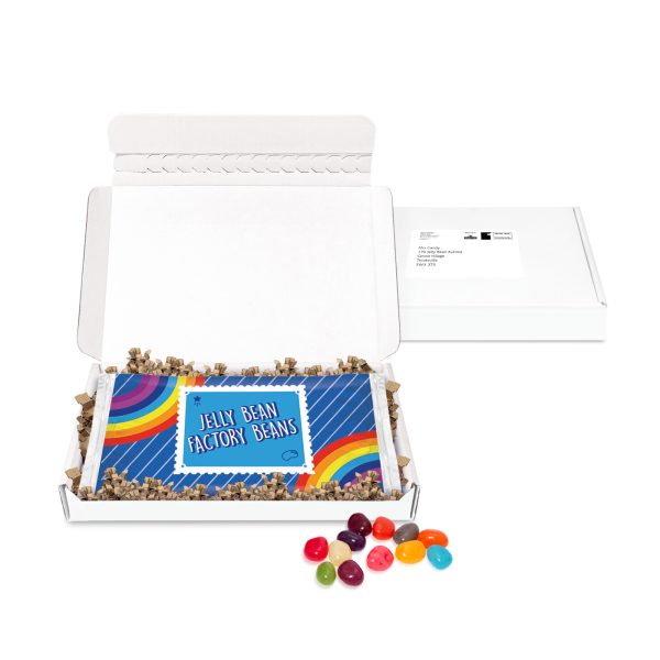 Gift Boxes – Mini White Postal Box - Flow Bag - Jelly Bean Factory®