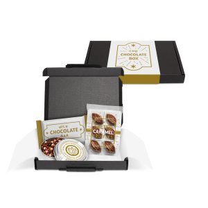 Gift Boxes – Mini Black Postal Box - Chocolate Edition