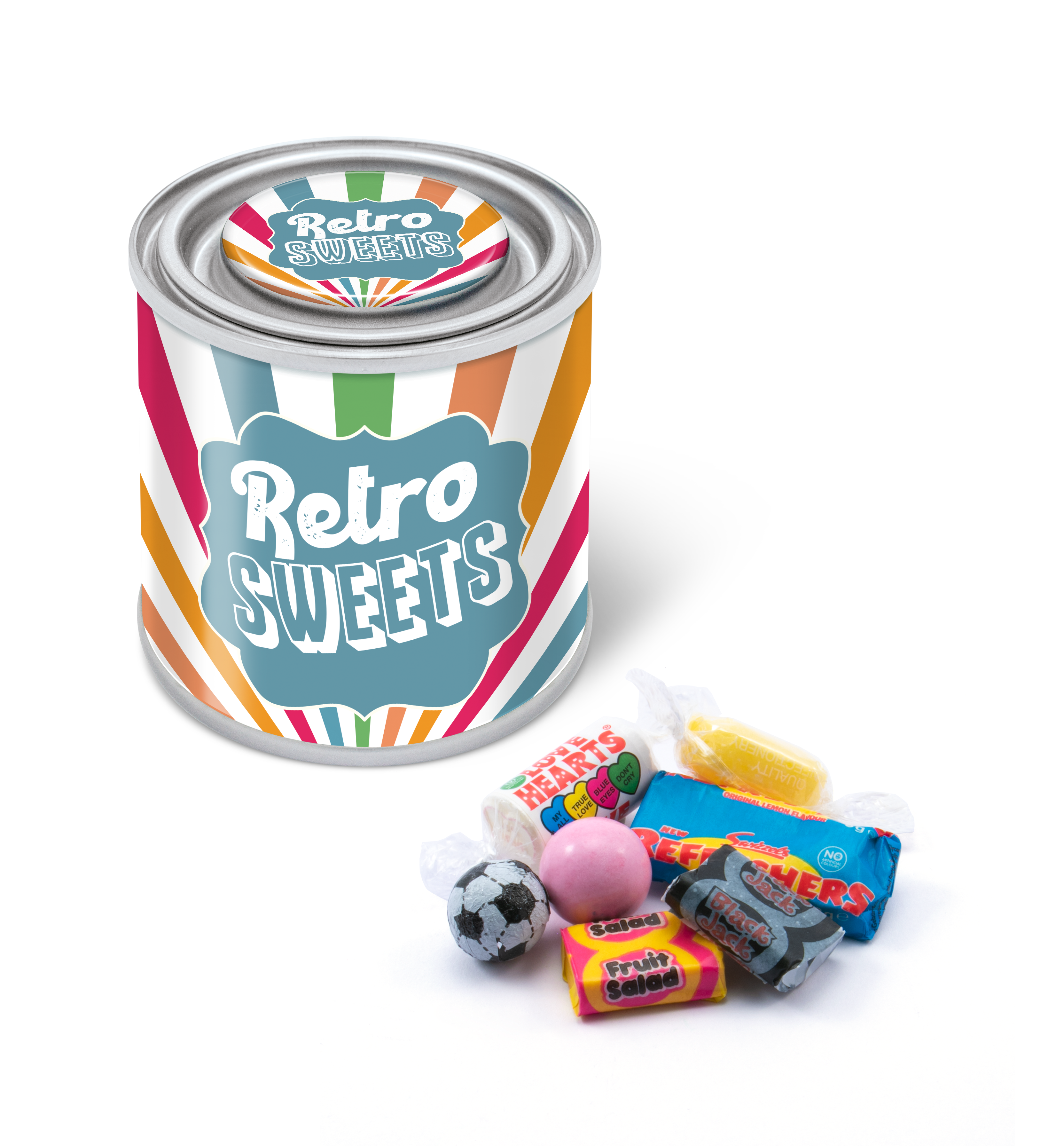 Small Paint Tin - Retro Sweets