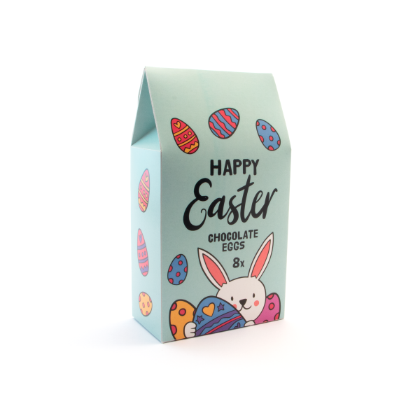 Easter – Eco Carton - Hollow Chocolate Eggs - x8