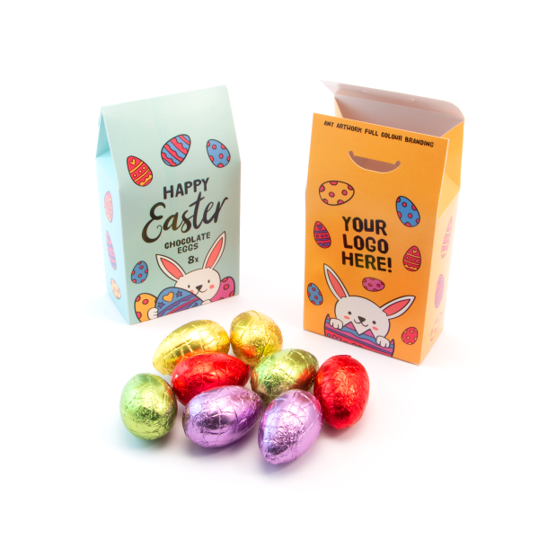 Easter – Eco Carton - Hollow Chocolate Eggs - x8