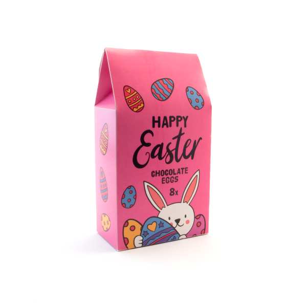 Easter – Eco Carton - Hollow Chocolate Eggs - x8