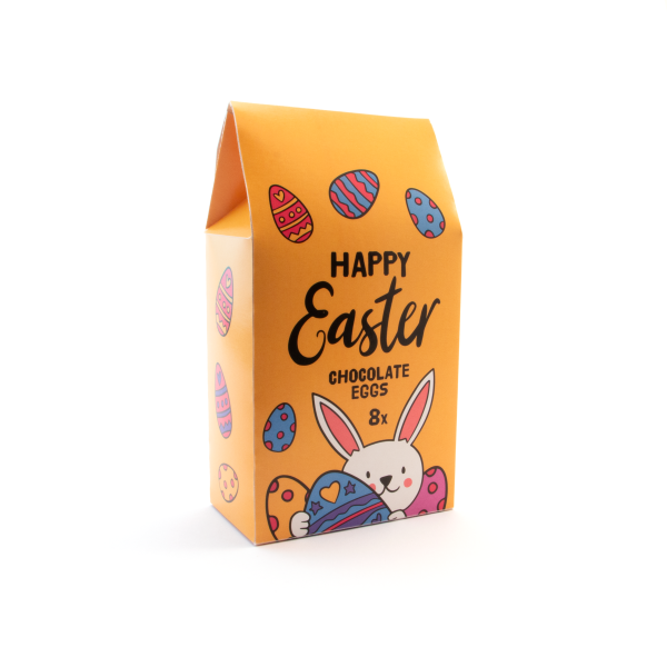 Easter – Eco Carton - Hollow Chocolate Eggs - x8