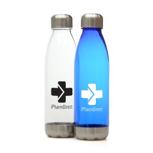 650ml single walled bottle made from 98% recycled materials. GRS certified recycled PET plastic bottle with RSC certified recycled stainless steel base and screw top lid. Lid contains GRS certified recycled PP plastic lining and silicone seal. BPA & PVC free. This product replaces MG0133 & is now made from PET material.