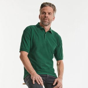 This quality promotional polo shirt from the brand Russell, is Classic by name and classic by nature. Tried and tested, it retains its shape, wash after wash - a top all-round performer with super soft feel. It offers a wide range of uses and is ideal in a formal environment such as exhibitions, product launches and prestige retail events or as branded work wear. Available in 14 colours, this polo is a genuine quality option with the fabric a substantial 215gsm for the colour options and 210gsm for the white version. Made from a 65/35 polyester/cotton mix of ringspun cotton pique. The makeup of the fabric makes it ideal to embroider a company logo or message, including individual names to add that personal touch (price on application). Embroidery is available in up to 4 positions. The standard embroidery area is to the left breast within the area 90 x 50mm (larger embroidery areas are available at an additional cost). Why not try this stylish, quality option as a smart branding choice – order yours today.