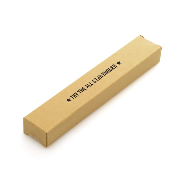5 piece eco stationery set housed in a 200gsm recycled paper box including a 15cm (6in) poplar wooden ruler, recycled paper and PLA plastic ball pen, wooden pencil, white eraser and wooden sharpener. Available with black trim and natural box. Colour can vary due to it being a natural product.