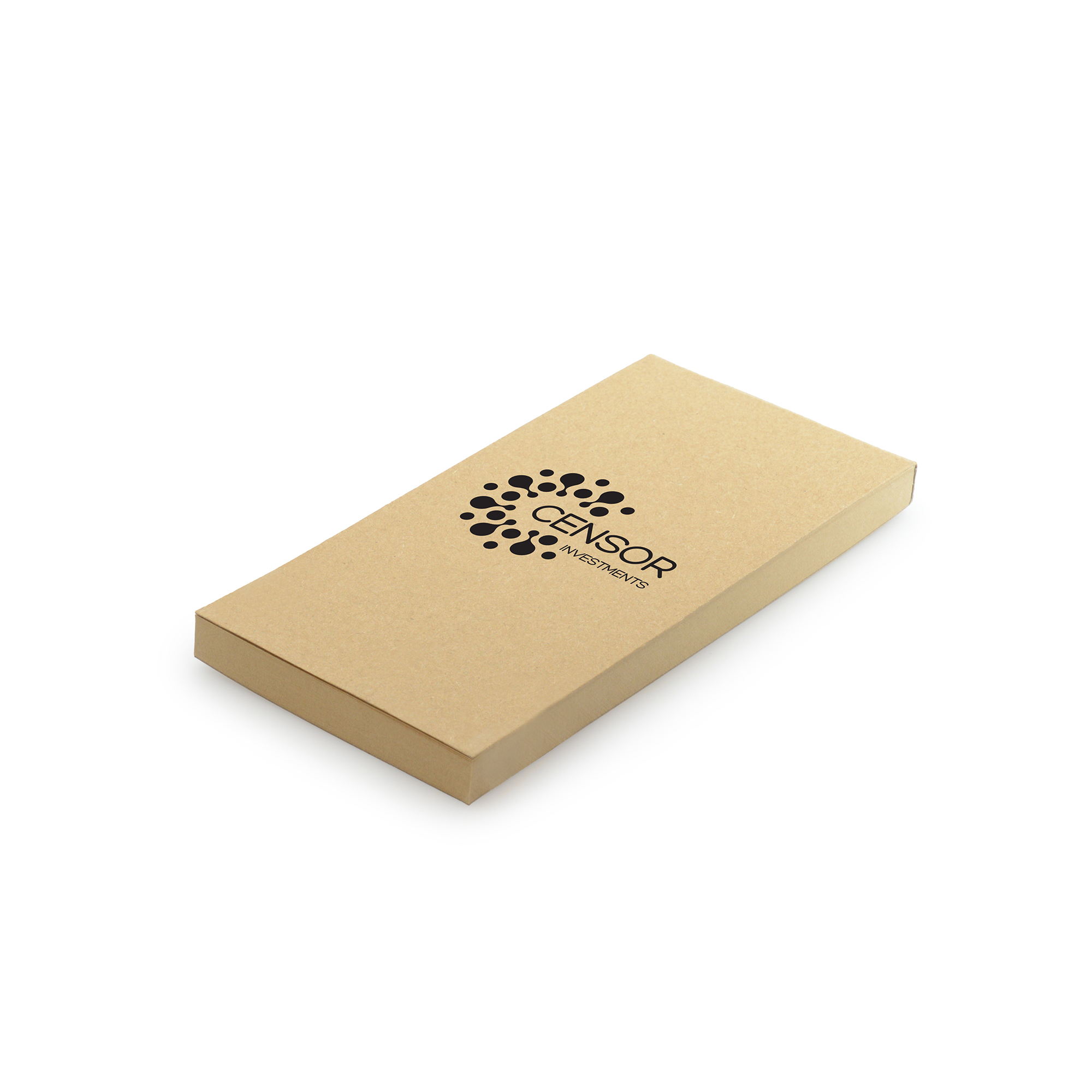 Slimline eco jotter notebook made from Kraft paper and cardboard. 100 lined pages inside for notes and scribbles on the go.