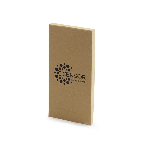 Slimline eco jotter notebook made from Kraft paper and cardboard. 100 lined pages inside for notes and scribbles on the go.