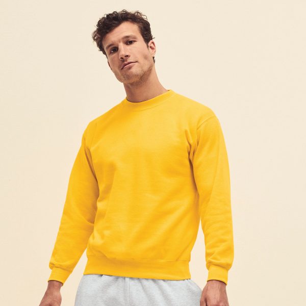 From the Fruit of the Loom brand, this value sweatshirt includes a cotton/Lycra® neck, waist and cuff ribs and single jersey shoulder-to-shoulder taping for everyday comfort. The stylish ribbed hem and cuffs with Lycra® will ensure this product retains its shape wash after wash. The fabric weight is a substantial 280gsm and is made from 80% cotton and 20% polyester (dark heather grey is 60% cotton and 40% polyester). The 100% cotton face ensures perfect embroidery results and is ideal to embroider a company logo or message on, including individual names to add a personal touch (price on application). Embroidery is available in up to 4 positions. The standard embroidery area is to the left breast within the area 90 x 50mm (larger embroidery areas are available at an additional cost). Great value and with 14 colours to choose from, the 80/20 sweatshirt is suitable for any kind of occasion; from workwear to event and promotional festival wear, it is an ideal choice to use in promoting your logo. Choose from 14 colours and order yours today. From the Fruit of the Loom brand, this value sweatshirt includes a cotton/Lycra® neck, waist and cuff ribs and single jersey shoulder-to-shoulder taping for everyday comfort. The stylish ribbed hem and cuffs with Lycra® will ensure this product retains its shape wash after wash. The fabric weight is a substantial 280gsm and is made from 80% cotton and 20% polyester (dark heather grey is 60% cotton and 40% polyester). The 100% cotton face ensures perfect embroidery results and is ideal to embroider a company logo or message on, including individual names to add a personal touch (price on application). Embroidery is available in up to 4 positions. The standard embroidery area is to the left breast within the area 90 x 50mm (larger embroidery areas are available at an additional cost). Great value and with 14 colours to choose from, the 80/20 sweatshirt is suitable for any kind of occasion; from workwear to event and promotional festival wear, it is an ideal choice to use in promoting your logo. Choose from 14 colours and order yours today. From the Fruit of the Loom brand, this value sweatshirt includes a cotton/Lycra® neck, waist and cuff ribs and single jersey shoulder-to-shoulder taping for everyday comfort. The stylish ribbed hem and cuffs with Lycra® will ensure this product retains its shape wash after wash. The fabric weight is a substantial 280gsm and is made from 80% cotton and 20% polyester (dark heather grey is 60% cotton and 40% polyester). The 100% cotton face ensures perfect embroidery results and is ideal to embroider a company logo or message on, including individual names to add a personal touch (price on application). Embroidery is available in up to 4 positions. The standard embroidery area is to the left breast within the area 90 x 50mm (larger embroidery areas are available at an additional cost). Great value and with 14 colours to choose from, the 80/20 sweatshirt is suitable for any kind of occasion; from workwear to event and promotional festival wear, it is an ideal choice to use in promoting your logo. Choose from 14 colours and order yours today.