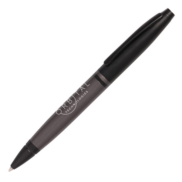 A contemporary metal twist action ball pen with a satin smooth finish available in three sumptuous colours: black, silver and gunmetal.