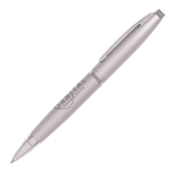 A contemporary metal twist action ball pen with a satin smooth finish available in three sumptuous colours: black, silver and gunmetal.