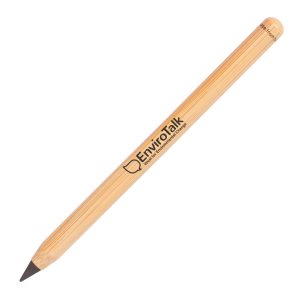 An eco-friendly bamboo pencil with 99% graphite nib for use time and time again without wearing down. Supplied with a pre-printed eco message, ‘made from bamboo’.
