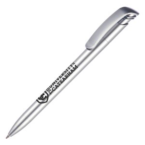 Our best selling ball pen in an all silver finish and a great print area to barrel and/or clip - very modern!