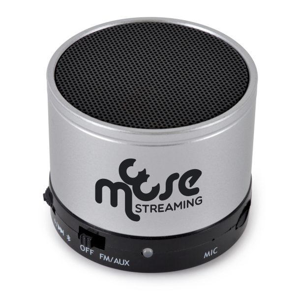 Bluetooth speaker with 2-in-1 cable with mini USB, USB and 3.5mm headphone jack,micro SD card slot, built-in-microphone and operates to a distance of approx. 10m unobstructed. Recharges via USB and user manual is included. Packaged in a black box.