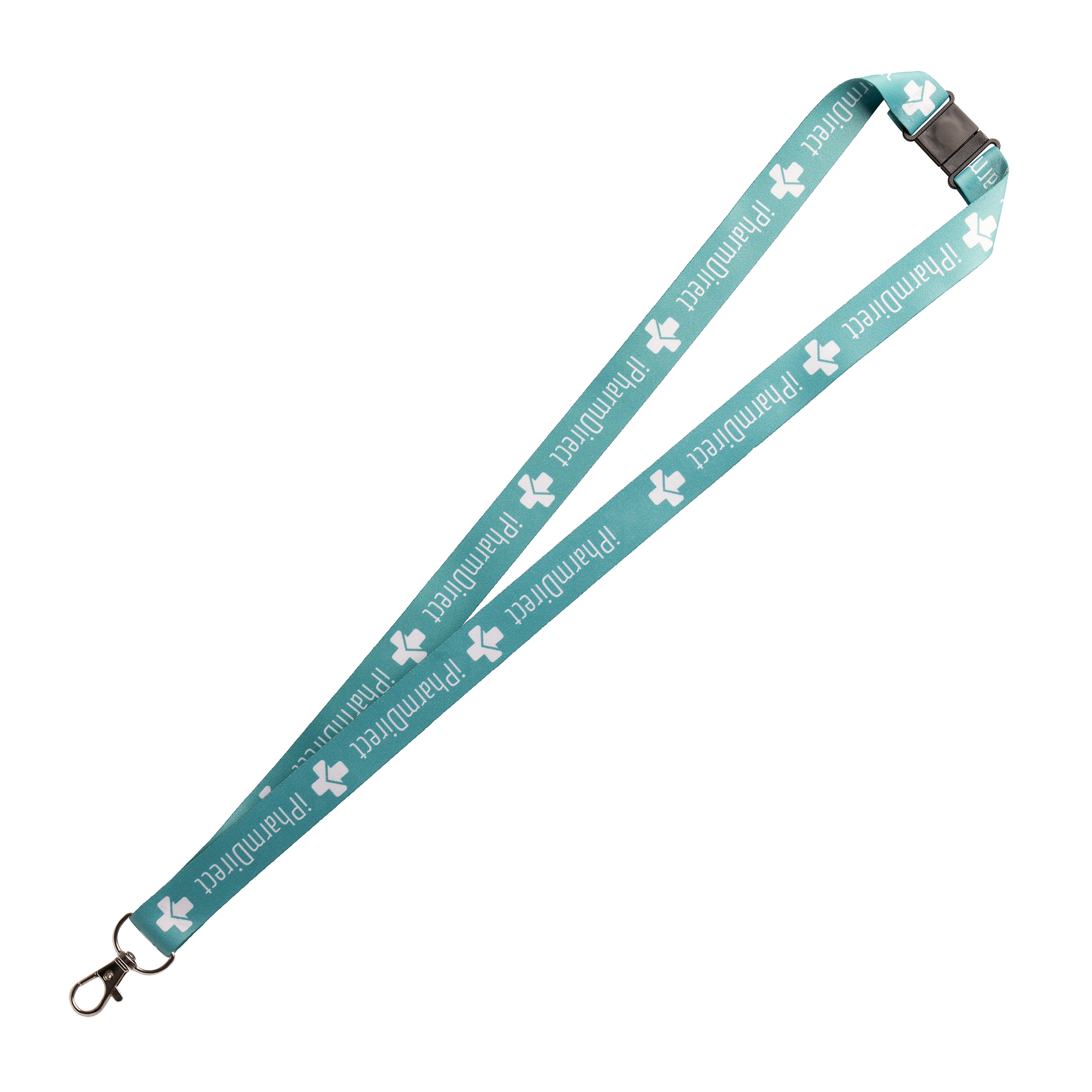 White RPET lanyard with full colour dye sublimation design to one or both sides. Price includes trigger clip, safety break and dye sublimation both sides (same design).