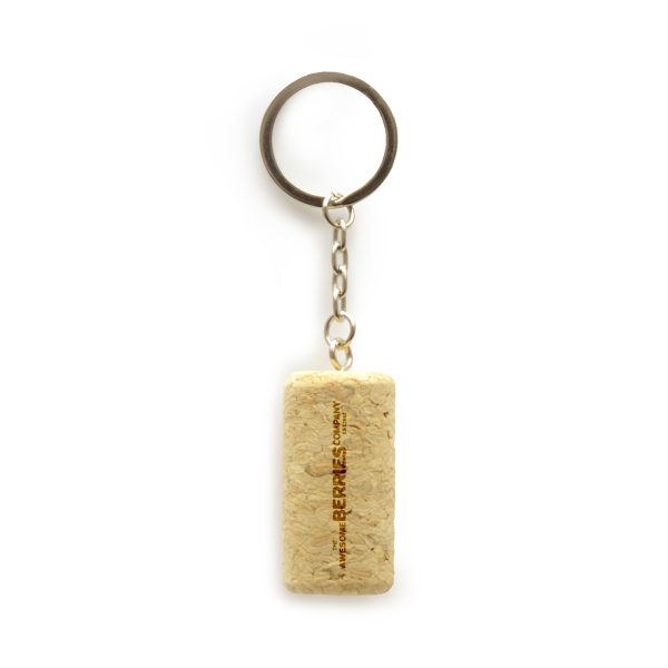 This cylinder cork keyring featuring a metal split keyring it can be easily attached to house or car keys. The cork part of the keyring is fully biodegradable and eco-friendly.