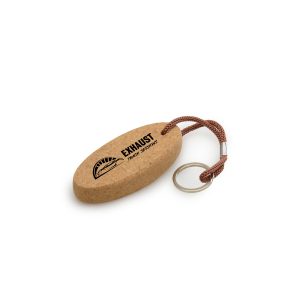 Made from natural cork and recyclable featuring a cord attachment so it can be added to bag straps and keys. Show off logos with a large branding area!
