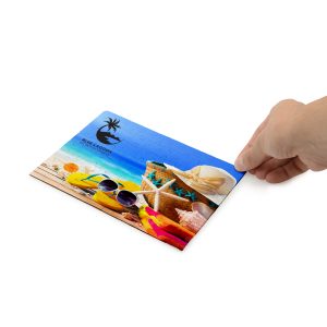 A5-sized magnetic 80 piece jigsaw with your full colour, edge-to-edge design to 1 side. A fun and memorable way for customers to interact with your message.