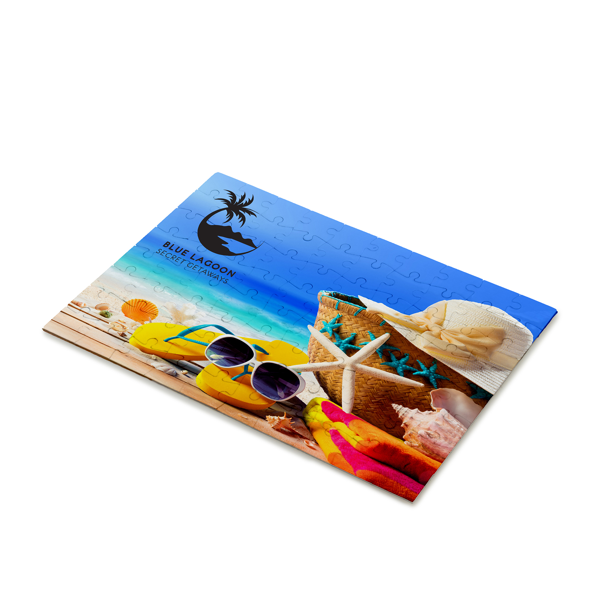 A5-sized magnetic 80 piece jigsaw with your full colour, edge-to-edge design to 1 side. A fun and memorable way for customers to interact with your message.