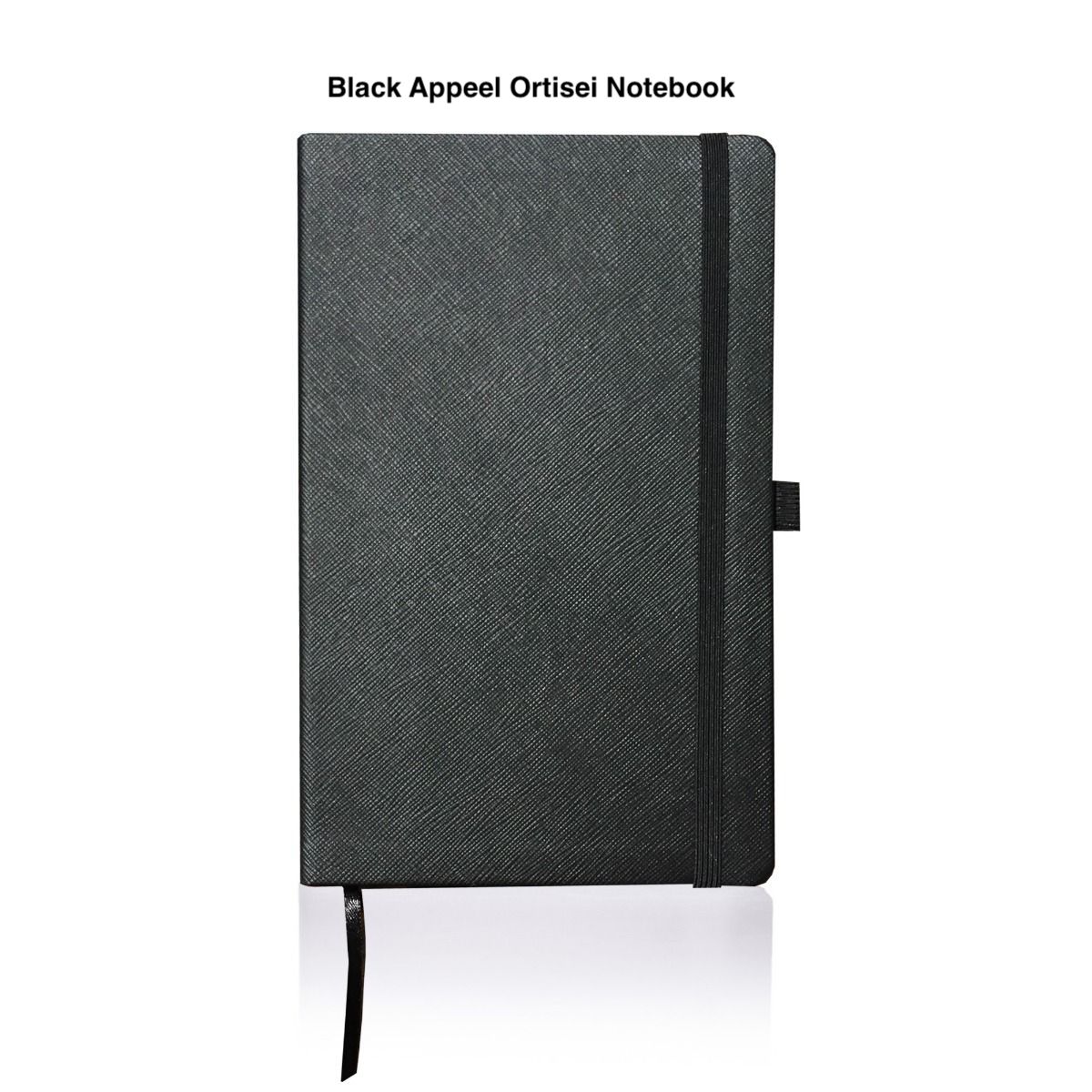 Appeel Medium Notebook with sustainable paper in black.