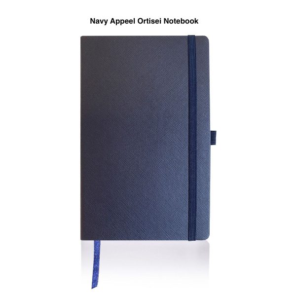 Appeel Medium Notebook with sustainable paper in navy.