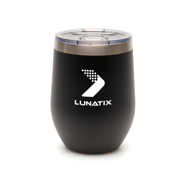 360ml double walled, stainless steel, vacuum sealed and powder coated travel tumbler for on the go. With clear plastic push on lid and plastic sliding sipper for convenience and practicality. BPA & PVC free.