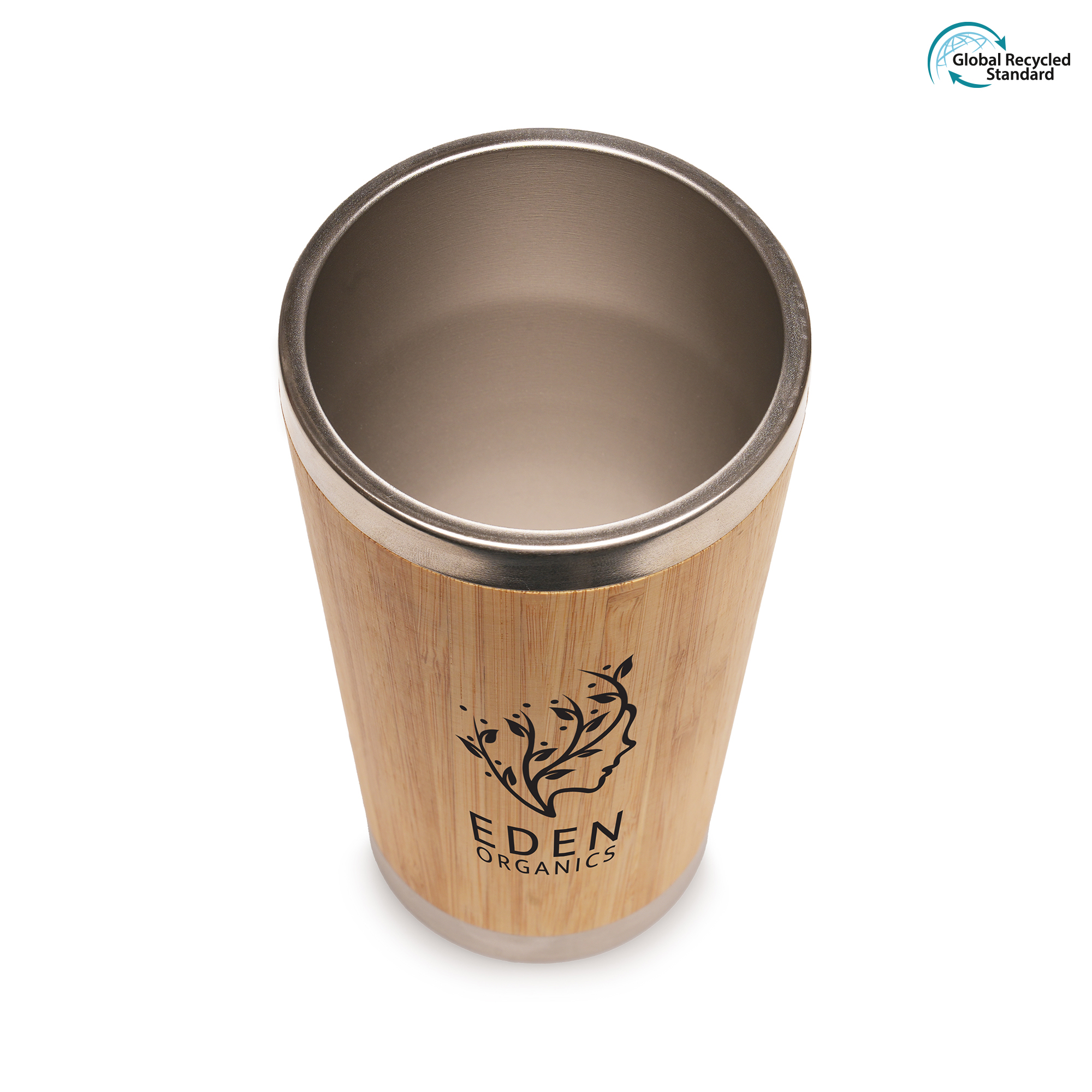 450ml double walled, stainless steel and bamboo travel tumbler with non-slip base, recycled plastic lid liner and RABS sliding sipper. A great promotional product to give a sustainable look and feel to the product. BPA & PVC free