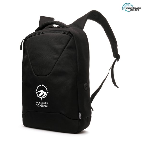 With a capacity of 13L this anti-theft backpack boasts a large main compartment for documents and clothes, a padded laptop compartment with hook and loop closure, padded pocket for tablet, a luggage strap attachment and zipper pocket to the back and top.