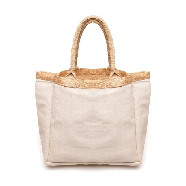 Crafted from natural jute, this compact and eco-friendly shopper has a gusset, padded cotton webbed handles and cotton lining.