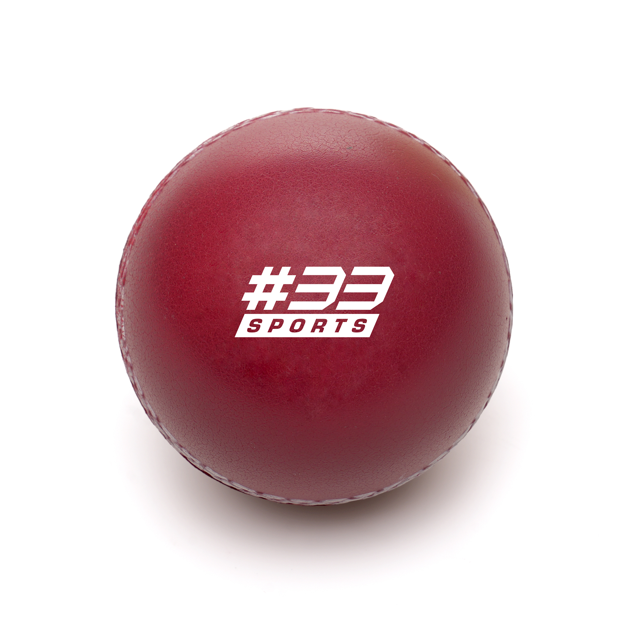 Cricket ball shaped PU stress toy.