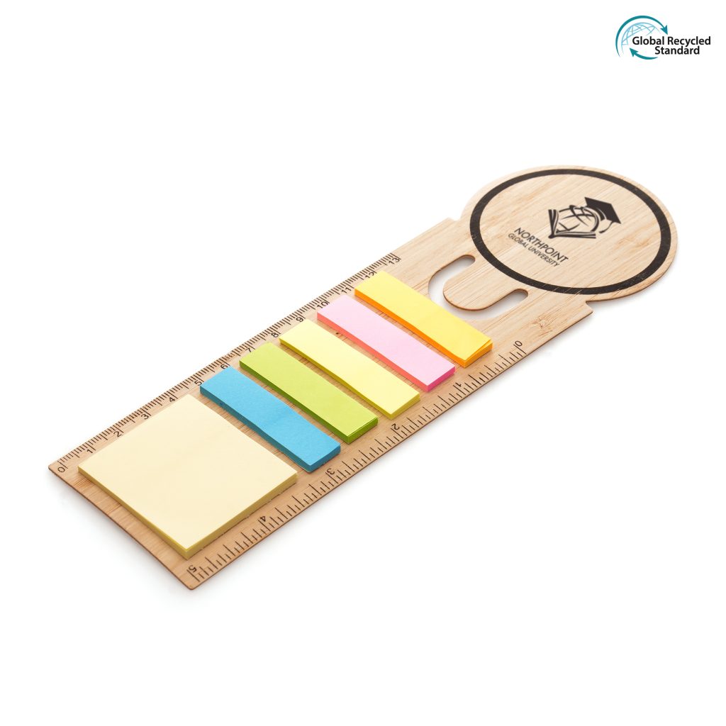Sticky Note On A Ruler Line Bamboo Sticky Note Bookmark With Ruler - 800 - The Extra Step