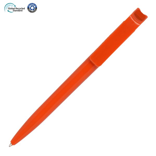 An attractive push action ball pen made from 100% ethically sourced recycled materials, with a traceable footprint. For every two pens purchased, an entire plastic bottle is prevented from entering the ocean. The Recycool is produced in Europe to maintain a lower carbon footprint. Imprinted with ‘Made with Social Plastic’ on the upper barrel of the pen, opposite the clip. This product also includes a European jumbo refill that has a writing length of 2500m.