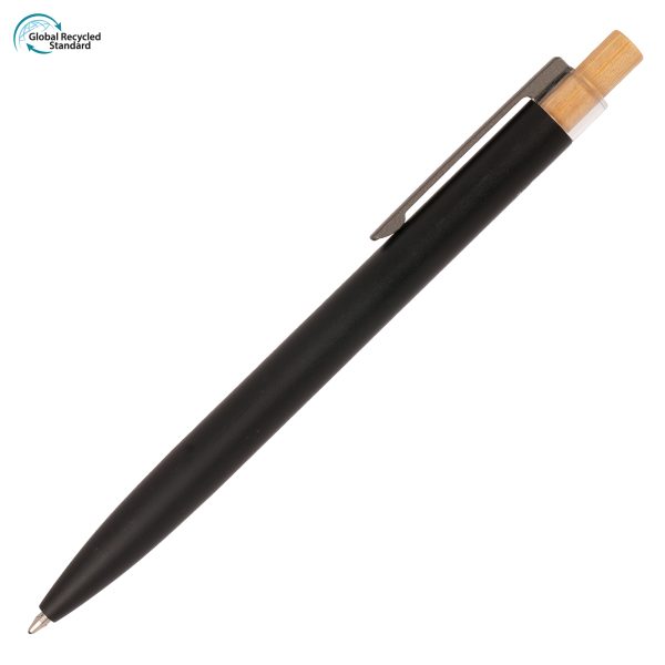 A stylish and sustainable metal pen that gives back! With a modern design it includes a recycled aluminium barrel with a pre-printed recycled symbol, natural bamboo plunger encased within a transparent PETG surround and finished with a gun metal clip. 5p from every pen sold is donated to ‘Helping Uganda Schools Charity’