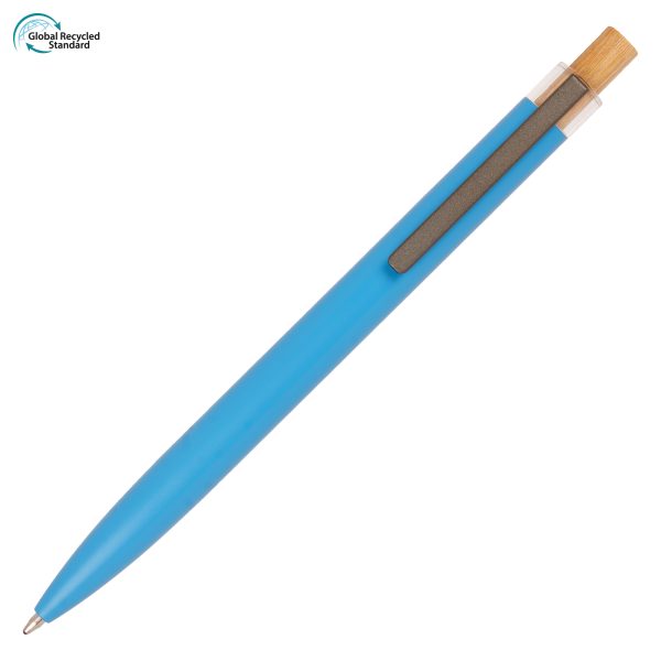 A stylish and sustainable metal pen that gives back! With a modern design it includes a recycled aluminium barrel with a pre-printed recycled symbol, natural bamboo plunger encased within a transparent PETG surround and finished with a gun metal clip. 5p from every pen sold is donated to ‘Helping Uganda Schools Charity’