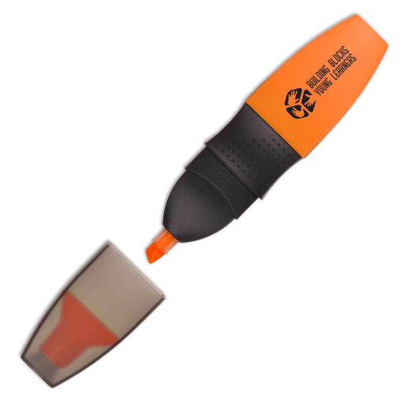 Flat capped neon highlighter with chisel nib, filled with water-based fluorescent ink made in Europe. Highlighter casing is produced from 30% recycled material. Excellent for marking and highlighting on all general paper types.