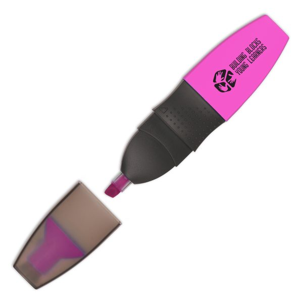 Flat capped neon highlighter with chisel nib, filled with water-based fluorescent ink made in Europe. Highlighter casing is produced from 30% recycled material. Excellent for marking and highlighting on all general paper types.