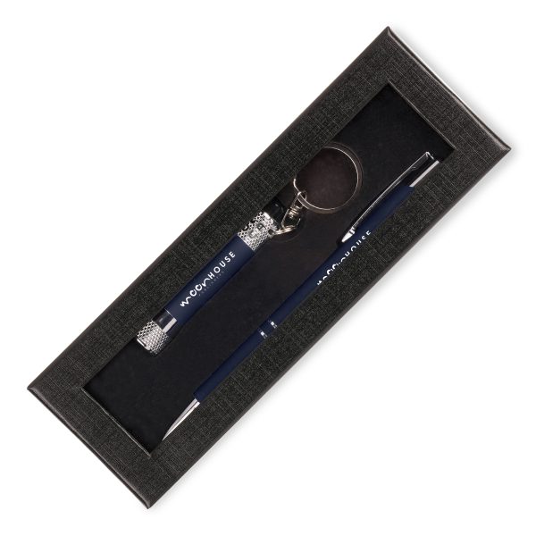 The Lumi soft feel 3 LED torch and Aladdin soft feel ball pen supplied in a purpose made gift box with a foam insert and a window. All items to be supplied as a whole set.