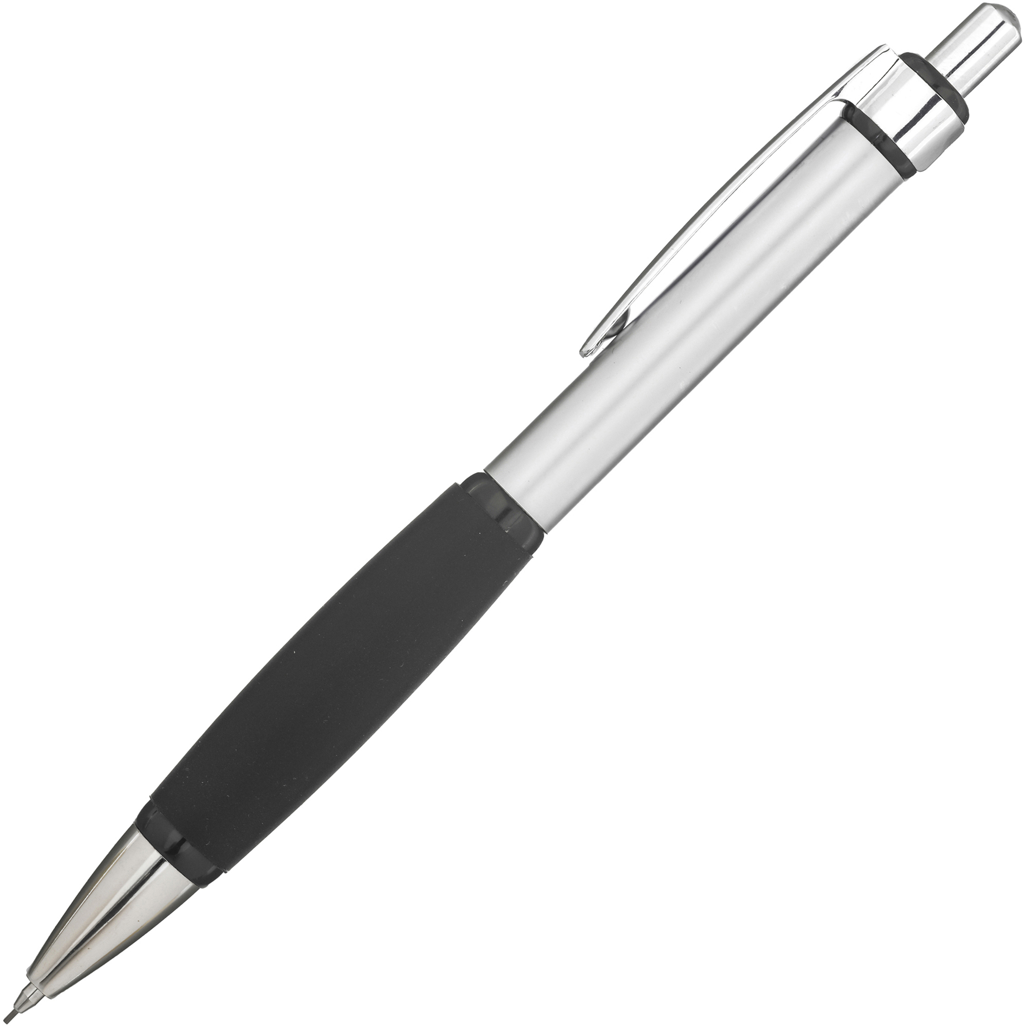 A 0.7mm pencil with a comfort grip. Makes a great set with a ball pen.