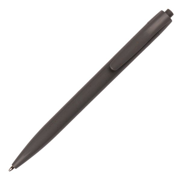 A push action ball pen made from 30% less plastic with the addition of wheat straw