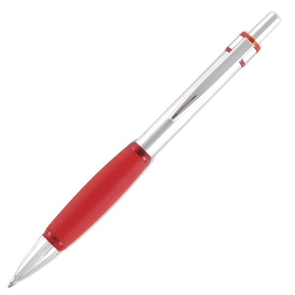 An elegant modern looking ball pen with a wide range of comfort grip colours and metal barrel